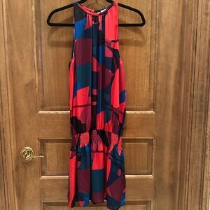 Ramy Brook Ibiza Geo Sleeveless Printed New York Dress in Red, Size S/P